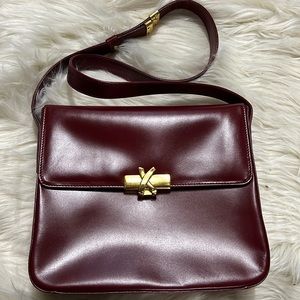 Paloma Picasso classic Burgundy shoulder Bag